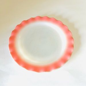 Vintage hazel atlas crinoline pink ripple plate